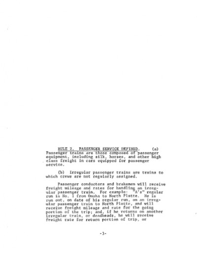 Rule 2: Passenger Service Defined