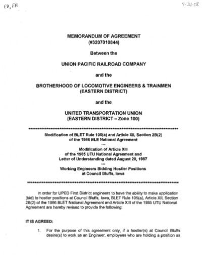 ENGINEERS BIDDING TO HOSTLER-COUNCIL BLUFFS