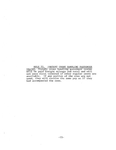 Rule 25: Freight Crews Handling Passenger Trains